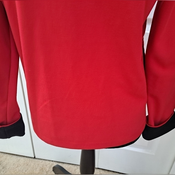 Allison Daley Red Embroidered Jacket With Black Cat Size XSP - Picture 6 of 9